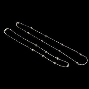 Sterling silver liquid silver ball necklaces lot